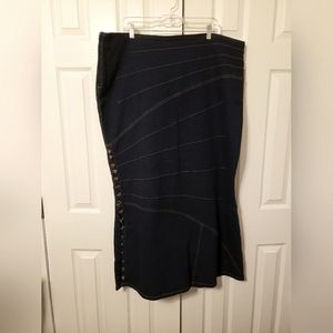Denim trumpet skirt